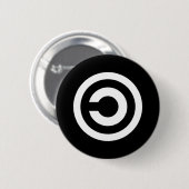 Badge Rond 5 Cm Copyleft - l'information veut être libre (Devant & derrière)