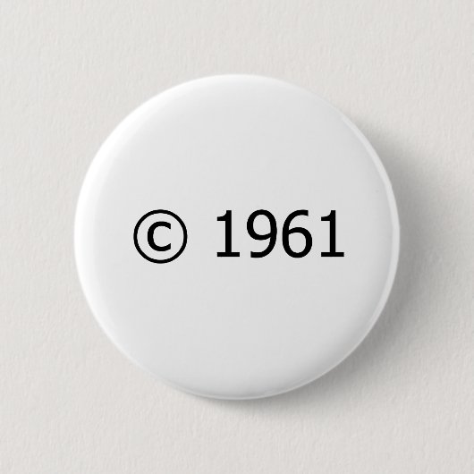Badge Rond 5 Cm Copyright 1961 (Devant)