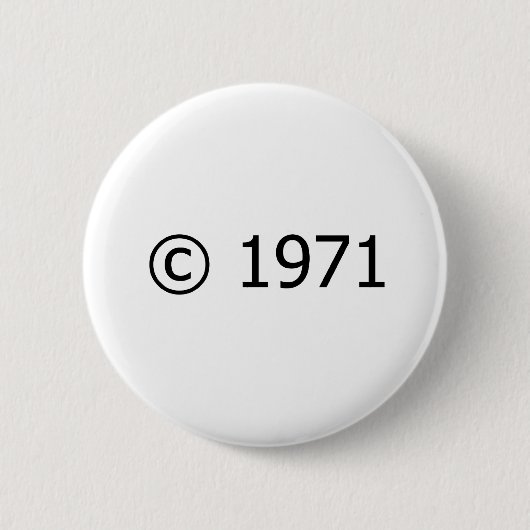Badge Rond 5 Cm Copyright 1971 (Devant)