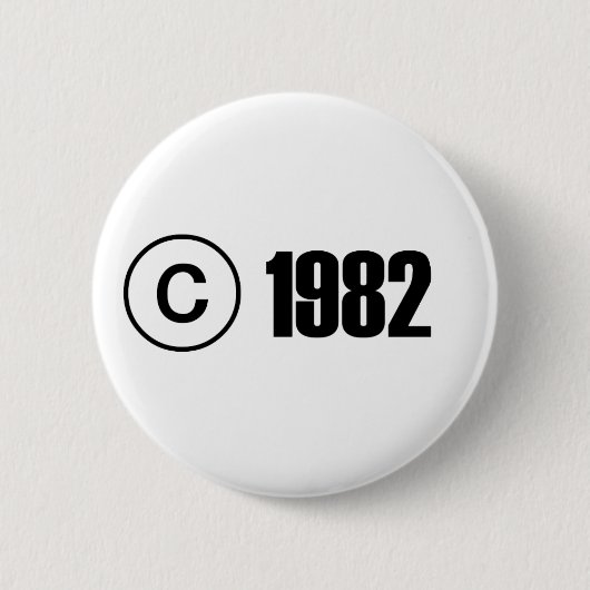 Badge Rond 5 Cm Copyright 1982 (Devant)