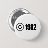Badge Rond 5 Cm Copyright 1982 (Devant & derrière)
