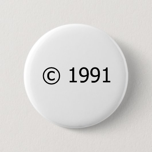 Badge Rond 5 Cm Copyright 1991 (Devant)