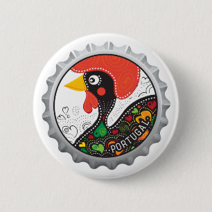 Badge Rond 5 Cm Coq célèbre du Portugal nr02
