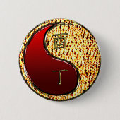 Badge Rond 5 Cm Coq de feu (Devant)