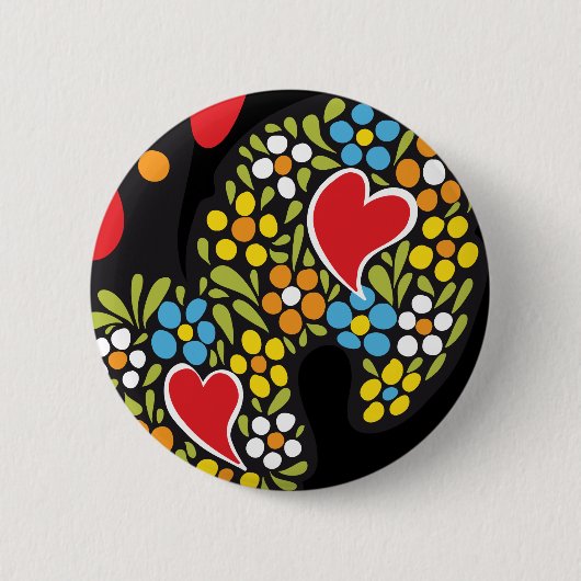Badge Rond 5 Cm Coq de fin de Barcelos (Devant)