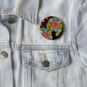 Badge Rond 5 Cm Coq de fin de Barcelos (En situation)