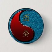 Badge Rond 5 Cm Coq d'eau (Devant)