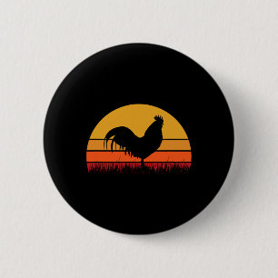 Badge Rond 5 Cm Coq Poule - Ferme Élevage Agriculteur Basse-cour M