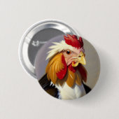 Badge Rond 5 Cm Coq Shooster (Devant & derrière)