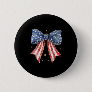 Badge Rond 5 Cm Coquette Bow 4 juillet Nous Drapeau Dieu Partage S
