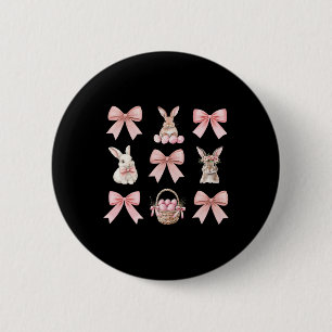 Badge Rond 5 Cm Coquette de Pâques Grotte Grotte Filles Femme