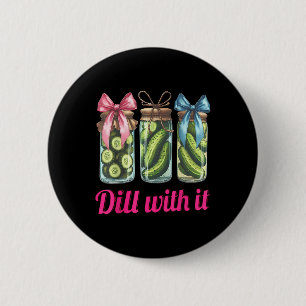 Badge Rond 5 Cm Coquette De Pickle En Canne Vaches Avec Joli Pickl