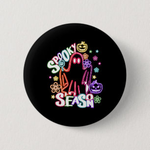 Badge Rond 5 Cm Coquette Florale Fantôme mignonne Halloween Citrou