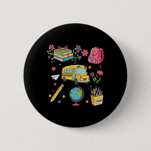 Badge Rond 5 Cm Coquette Florale Premier Jour De Maternelle Jardin
