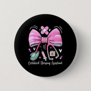 Badge Rond 5 Cm Coquette stéthoscope Cna Stant Certifié