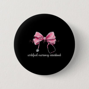 Badge Rond 5 Cm Coquette stéthoscope Cna Stant Certifié