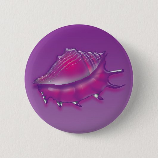 Badge Rond 5 Cm Coquillage (Devant)