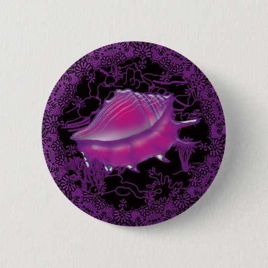 Badge Rond 5 Cm Coquillage pourpre (Devant)