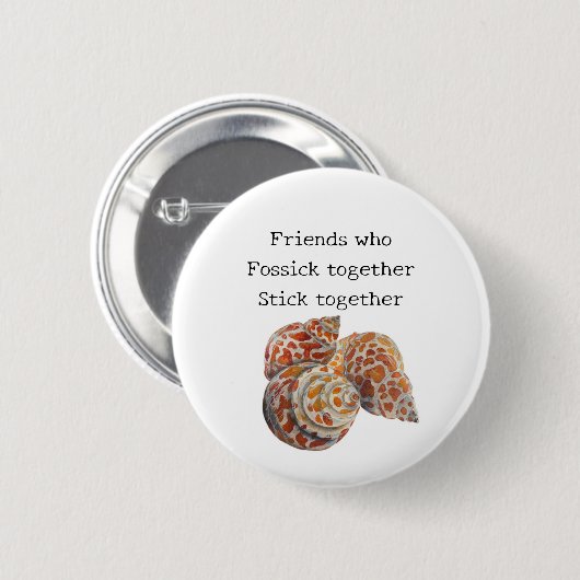 Badge Rond 5 Cm Coquillages/Balises (Devant & derrière)