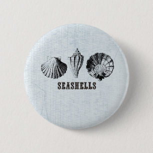 Badge Rond 5 Cm Coquillages vintages