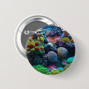 Badge Rond 5 Cm Corail coloré