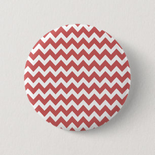 Badge Rond 5 Cm Coral Zigzag Chevron Stripes