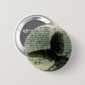 Badge Rond 5 Cm Corbeau 3 (Devant & derrière)