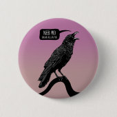 Badge Rond 5 Cm Corbeau : "Neb Mo." (Devant)
