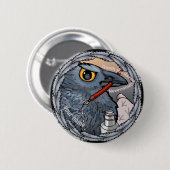 Badge Rond 5 Cm Corbeau Peu importe (Devant & derrière)