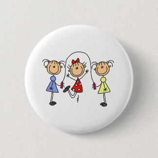 Badge Rond 5 Cm Corde à sauter de filles de bâton
