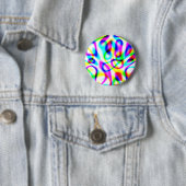 Badge Rond 5 Cm Cordes de Trip Psychedelique (En situation)