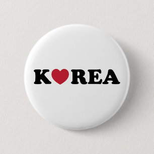 Badge Rond 5 Cm Corée amour coeur