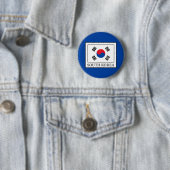 Badge Rond 5 Cm Corée du Sud (En situation)