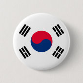 Badge Rond 5 Cm Corée du Sud (Devant)