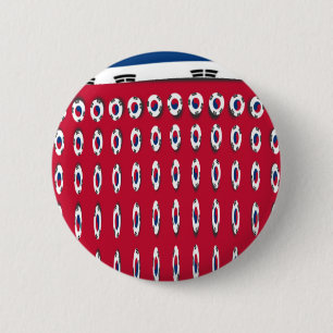 Badge Rond 5 Cm Corée du Sud Polka Dot Drapeau Design d'art : une 