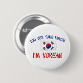 Badge Rond 5 Cm Coréen Kimchi (Devant & derrière)