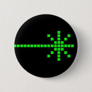 BADGE ROND 5 CM COREY TIGER 1980 RETRO LASER BEAM