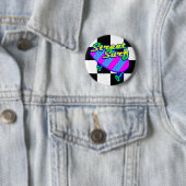 Badge Rond 5 Cm Corey Tiger 80s Retro Street Surf Skateboard (En situation)