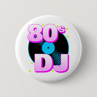 Badge Rond 5 Cm Corey Tiger 80s Retro Vintage 80s DJ Pin