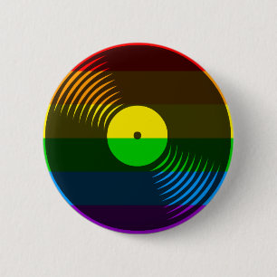 Badge Rond 5 Cm Corey Tiger 80s Retro Vintage Vinyl Record Pin