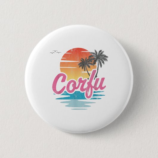 Badge Rond 5 Cm Corfou _1 (Devant)