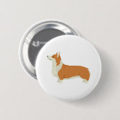 Badge Rond 5 Cm Corgi (Devant & derrière)