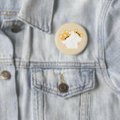 Badge Rond 5 Cm Corgi Couple (En situation)