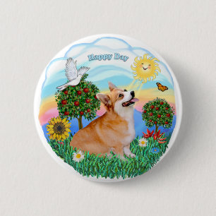Badge Rond 5 Cm Corgi gallois (Pembroke 7b)