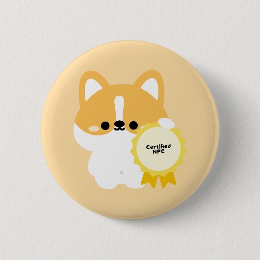 Badge Rond 5 Cm Corgi PNJ certifié (Devant)