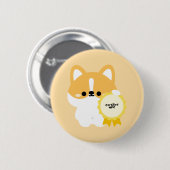 Badge Rond 5 Cm Corgi PNJ certifié (Devant & derrière)