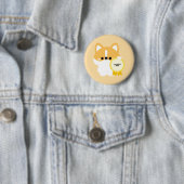 Badge Rond 5 Cm Corgi PNJ certifié (En situation)