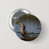 Badge Rond 5 Cm Cormorant à double poitrine (Devant & derrière)