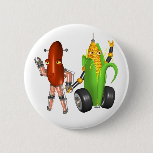 Badge Rond 5 Cm Cornbots d'haricot (Devant)