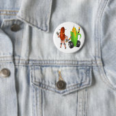 Badge Rond 5 Cm Cornbots d'haricot (En situation)